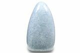 Polished, Free-Standing Blue Calcite - Madagascar #258654-1